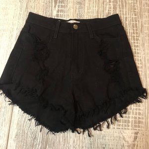 Vibrant Black High Waister Shorts Small